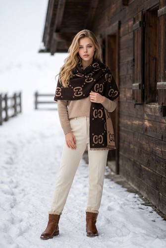 Gucci monogram schal - wolle, gg