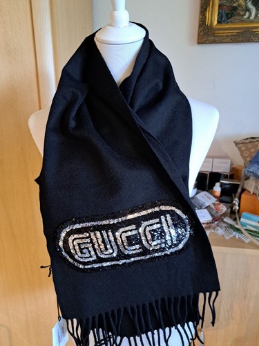 Gucci schwarzer schal mit - schal,
